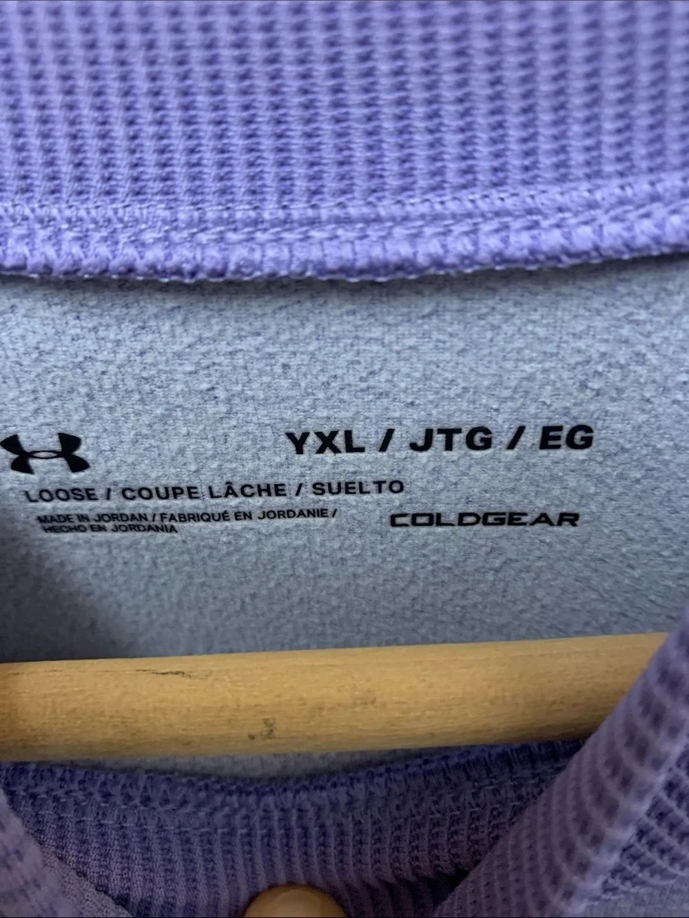 Under Armour Kids Heather Purple Crewneck Sweater